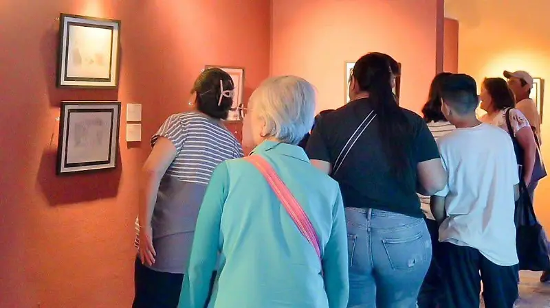 Los asistentes visitaron la galería y conocieron a detalle cada dibujo.